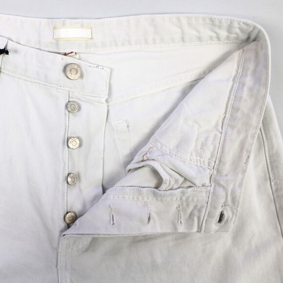 River Island Womens US12 Luxe‎ Collection Jeans White Straight Leg Button Fly - Picture 6 of 12